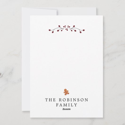 Feestelijke kerstkaart (Achterkant)