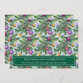 Feestelijke kerstkaart kaart (Voorkant / Achterkant)