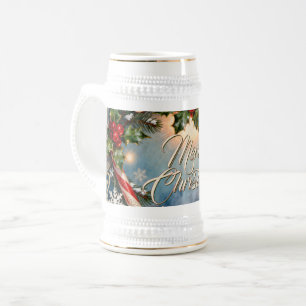Feestelijke Kerstkaart met Glans Bierpul