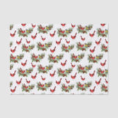 feestelijke kerstkardinalen met gevlekte feestdag tissuepapier (Voorkant)