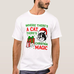 Feestelijke Kerstkat Perfect Cadeau voor Kattenlie T-shirt
