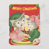feestelijke kerstkatten feestdagenkaart (Voorkant)