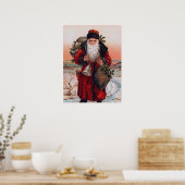 feestelijke kerstkerstfeestdag poster (Keuken)