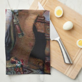 feestelijke kerstkerstfeestdag theedoek (Quarter Fold)