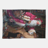 feestelijke kerstkerstfeestdag theedoek (Horizontaal)