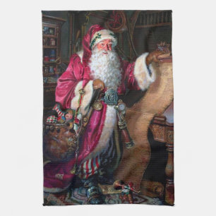 feestelijke kerstkerstfeestdag theedoek