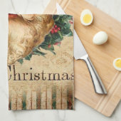 feestelijke kerstkerstfeestdag theedoek (Quarter Fold)