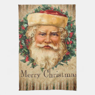 feestelijke kerstkerstfeestdag theedoek