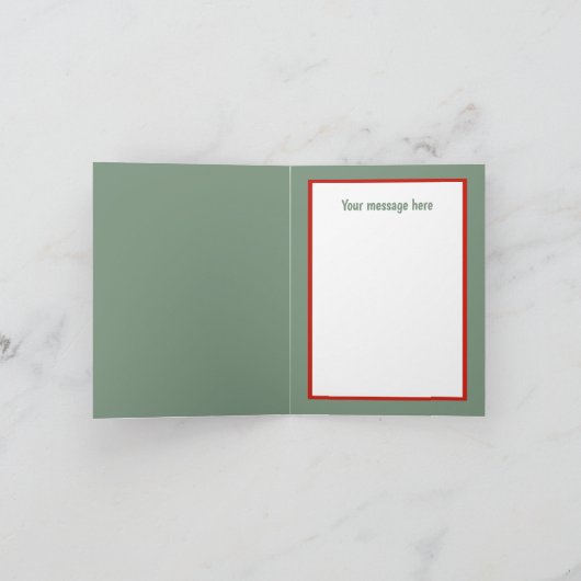 Feestelijke Kerstkip aanpasbaar Feestdagen Kaart (Binnen)