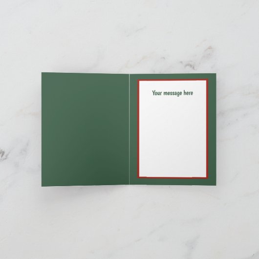 Feestelijke Kerstkip aanpasbaar Feestdagen Kaart (Binnen)