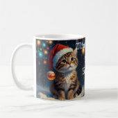 Feestelijke Kerstkitten met Santa Hat Koffiemok (Links)