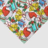 Feestelijke kerstklokken Petten en geschenken Tissuepapier (Detail)