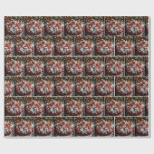 Feestelijke kerstkoekjes cadeaupapier (Vlak)