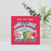 feestelijke kerstkoekjes kaart (Staand voorkant)