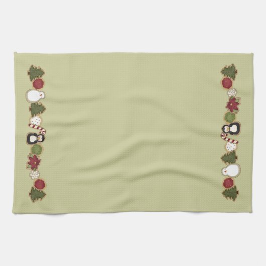 feestelijke kerstkoekjes theedoek (Horizontaal)