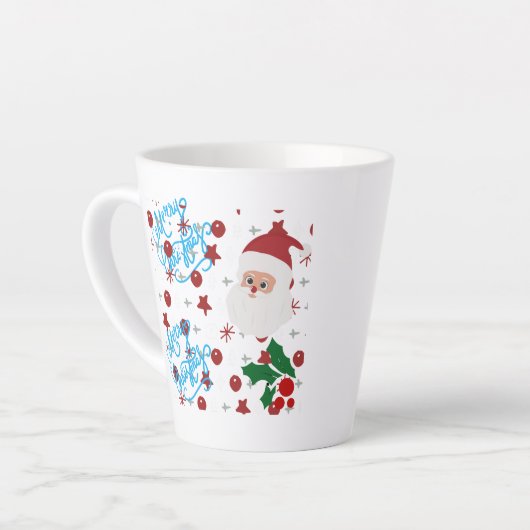 Feestelijke kerstkoffie mok met vakantievibes (Linkerhoek)