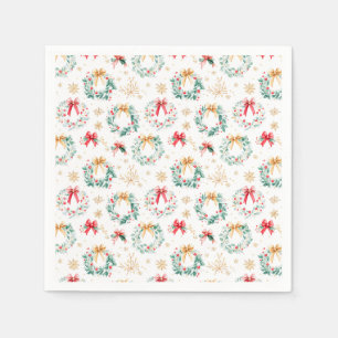 Feestelijke kerstkransen servet