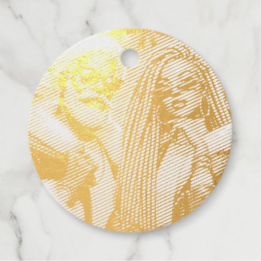 Feestelijke Kerstman Bedankjes Labels (Voorkant)