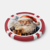Feestelijke Kerstman gratis drink Poker Chips (Enkel)