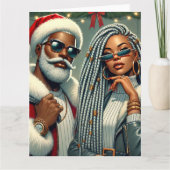 Feestelijke Kerstman Kaart (Voorkant)