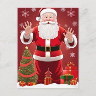 🎄 Feestelijke Kerstman & Kerstboom Magie ❄️ Vakan Briefkaart