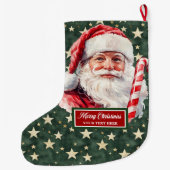 Feestelijke  Kerstman Kerstkous Grote Kerstsok (Achterkant)