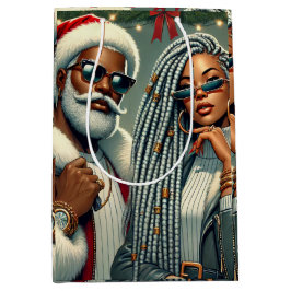 Feestelijke Kerstman Medium Cadeauzakje