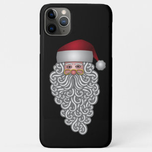 Feestelijke Kerstman met lange krullende baard iPhone 11 Pro Max Hoesje