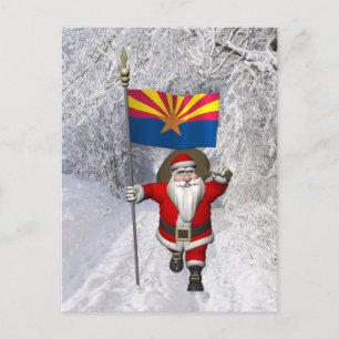Feestelijke kerstman met ontslag van Arizona Feestdagenkaart