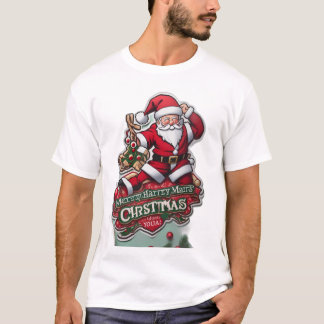 Feestelijke Kerstman T-Shirt Design