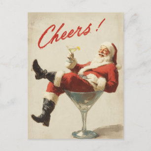 Feestelijke Kerstman Vakantie Cheers Feestdagenkaart