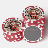 Feestelijke Kerstman voeg tekst toe Poker Chips (Opstapeling)