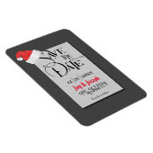 Feestelijke kerstmannetjes, grijs/sla de datum van magneet (Rechterzijde)