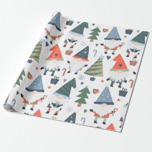 Feestelijke Kerstmannetjes Kerstbomen Snoepstokken Cadeaupapier
