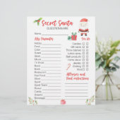 Feestelijke Kerstmis Geheim Santa Vakantie (Staand voorkant)