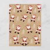 Feestelijke Kerstmis Santa Snowy Viering Feestdagenkaart (Voorkant)