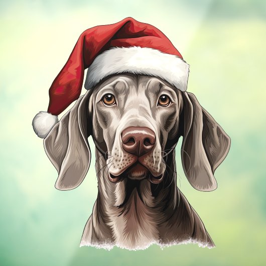 Feestelijke Kerstmis Weimaraner Raamsticker (Vel 3)