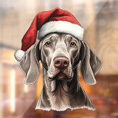 Feestelijke Kerstmis Weimaraner Raamsticker (Vel 2)