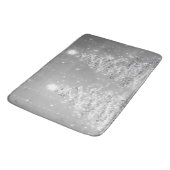 feestelijke kerstmousserende bomen, zilver  badmat (Gekanteld)