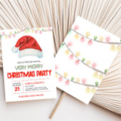 Feestelijke kerstmuts kerstfeest kaart