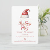 Feestelijke kerstmuts kerstfeest kaart (Staand voorkant)