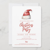 Feestelijke kerstmuts kerstfeest kaart (Voorkant)