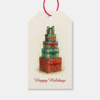 Feestelijke kerstpakketten cadeaulabel