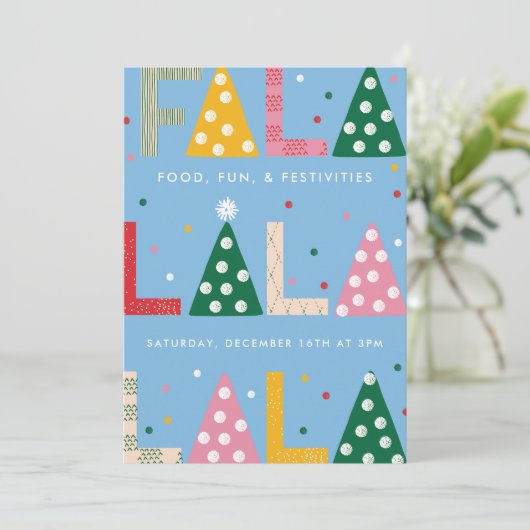 FEESTELIJKE KERSTPARTY UITNODIGING (Staand voorkant)