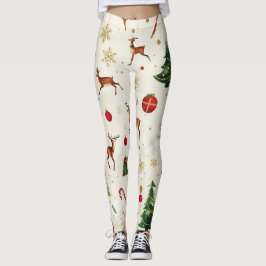 Feestelijke kerstpatroon Leggings-stijlvolle vakan Leggings