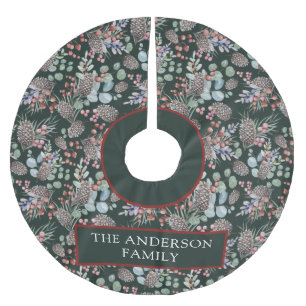 Feestelijke Kerstpatroon & Naam Kerstboom Rok