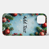 feestelijke kerstregeling Case-Mate iPhone case (Achterkant (horizontaal))