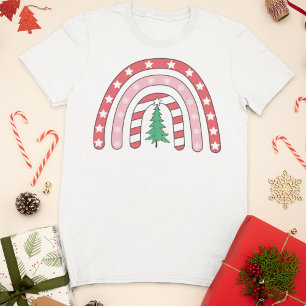 feestelijke kerstregenboog t-shirt