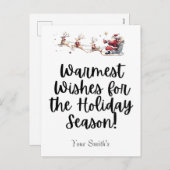 Feestelijke kerstrit feestdagenkaart (Voorkant / Achterkant)