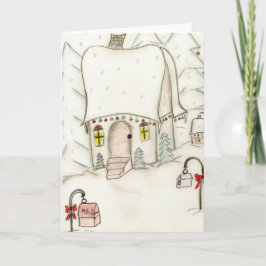 Feestelijke kerstscène feestdagen kaart